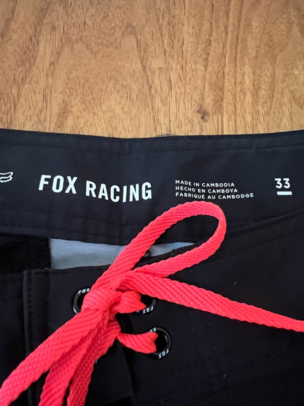 Fox Men's Black to orange Gradient Swim Boardshorts with orange Drawstring - Picture 4 of 7
